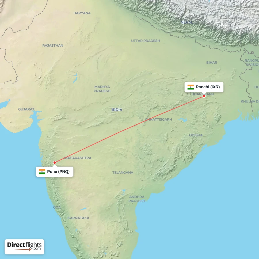 IXR - PNQ route map