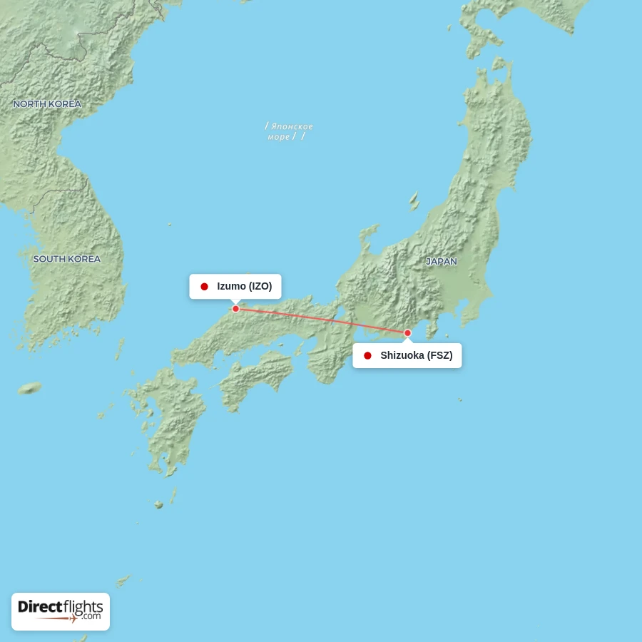 IZO - FSZ route map