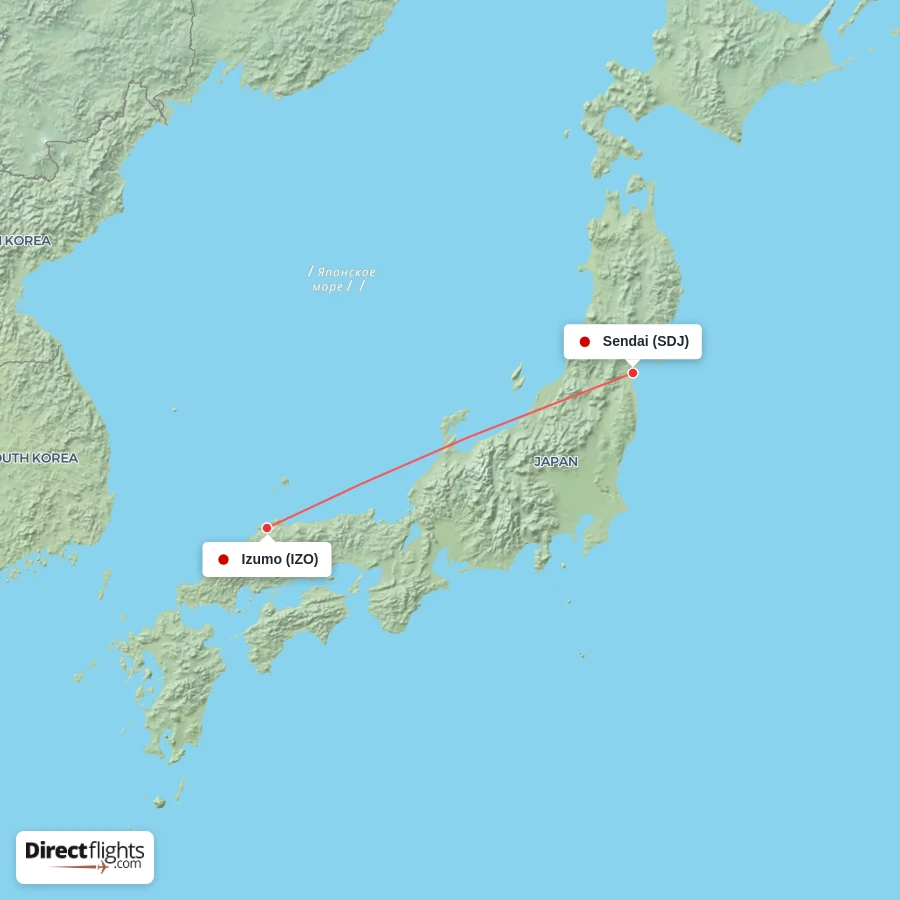 IZO - SDJ route map