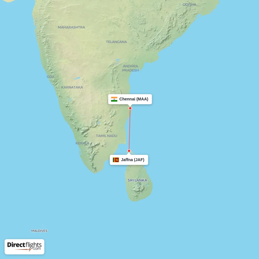 JAF - MAA route map