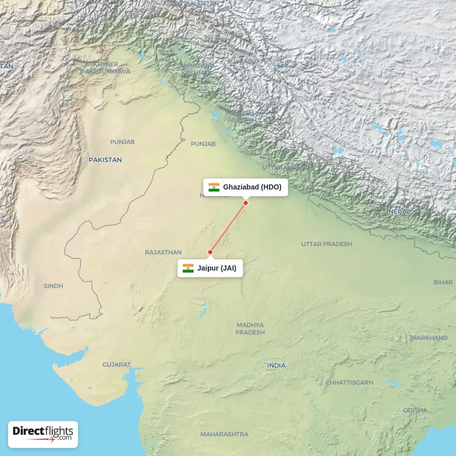 JAI - HDO route map