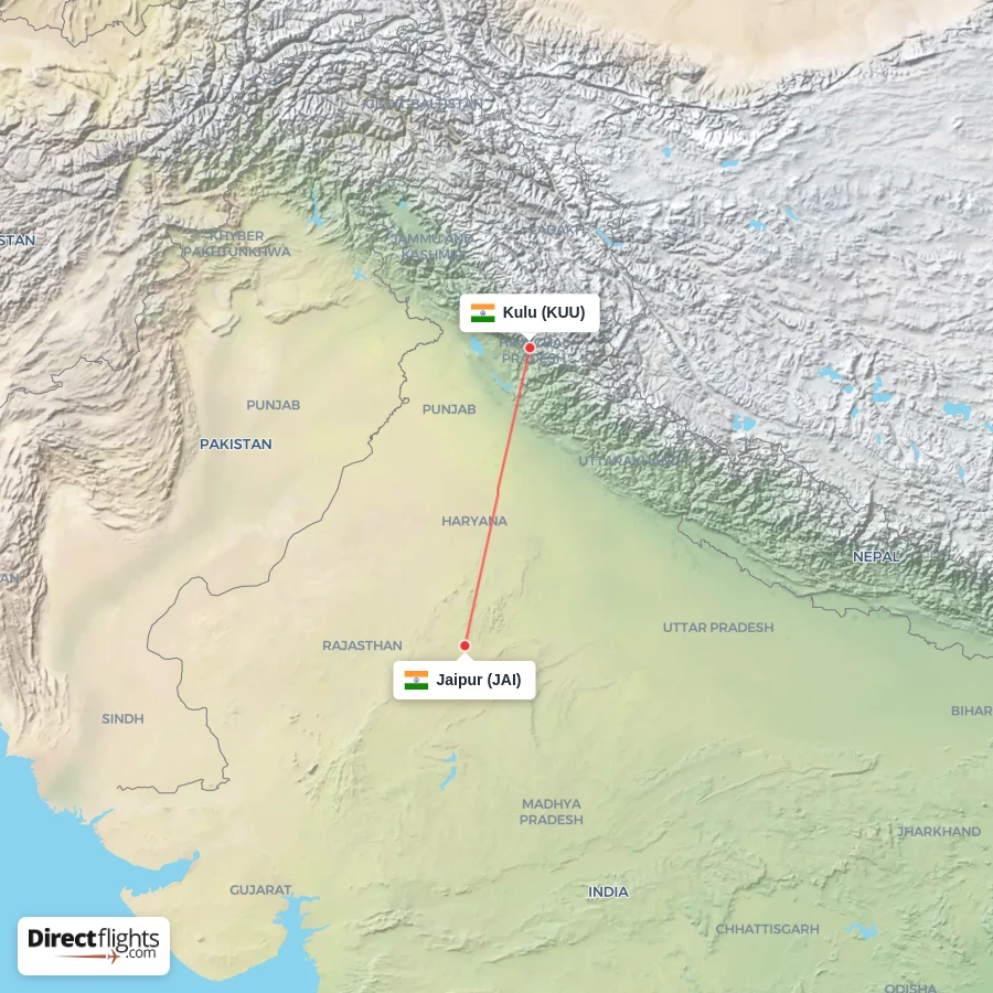 JAI - KUU route map