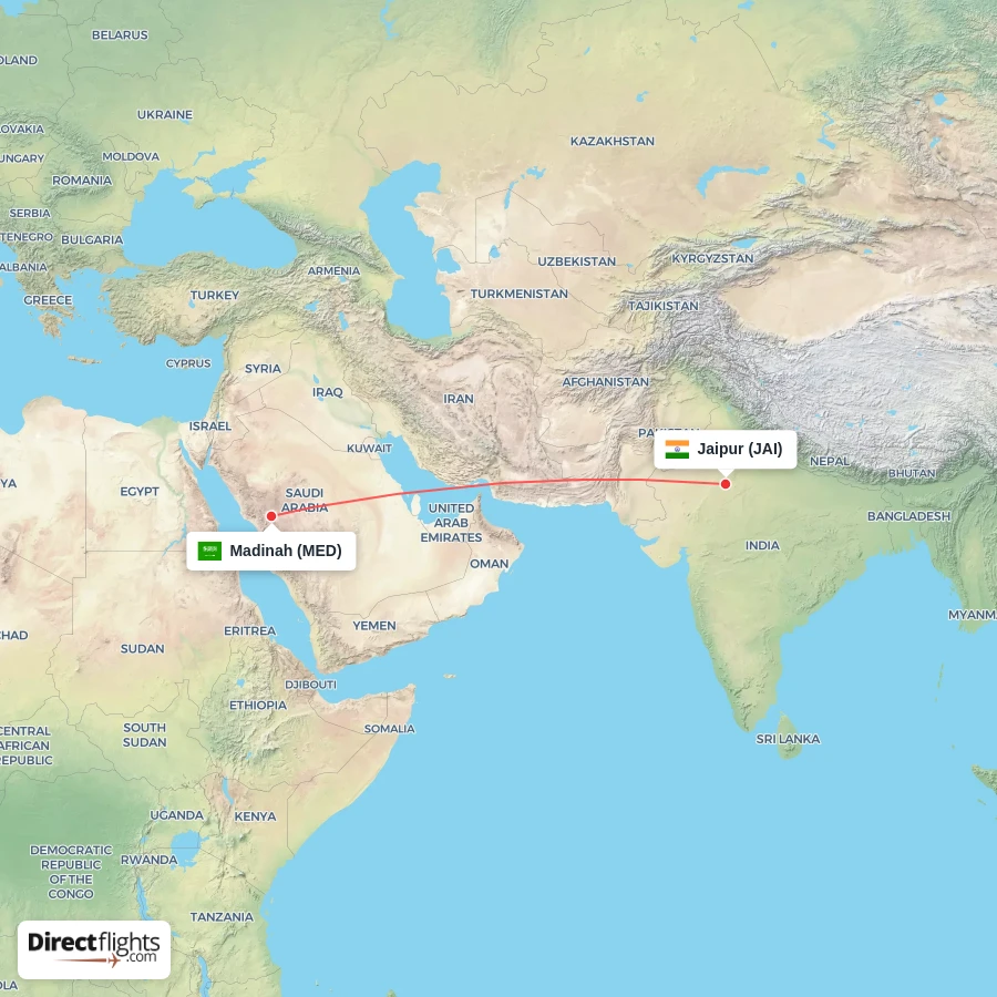 JAI - MED route map
