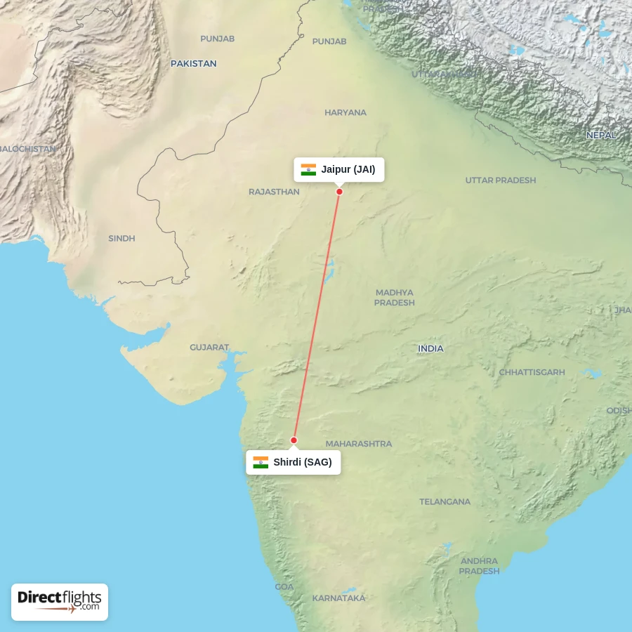 JAI - SAG route map