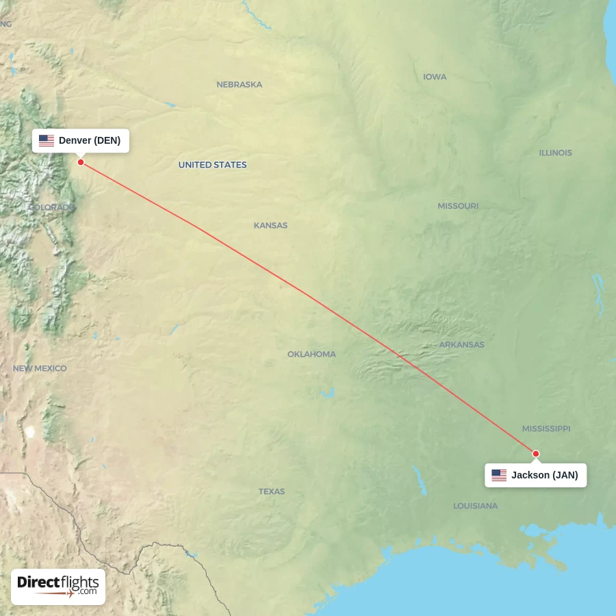 JAN - DEN route map