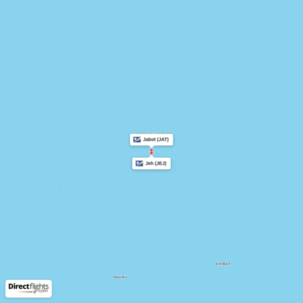 Jabot - Jeh direct flight map