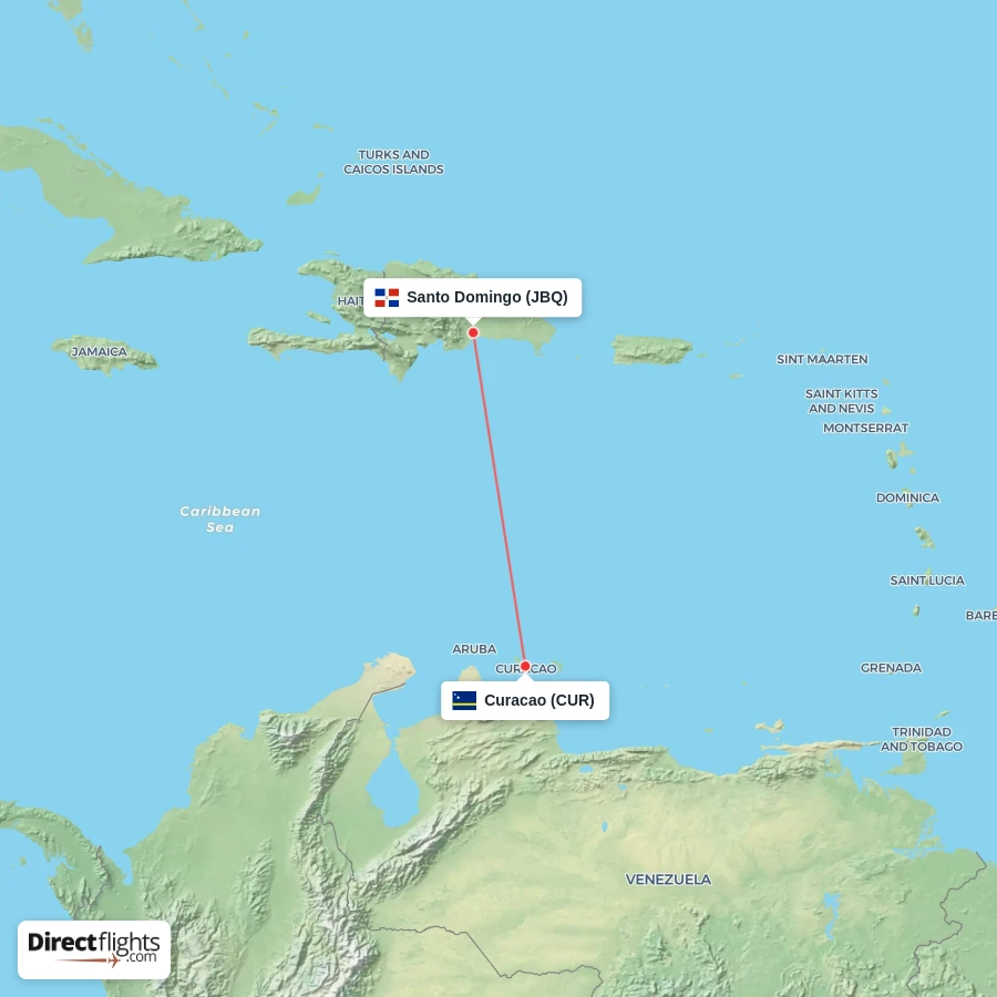 JBQ - CUR route map