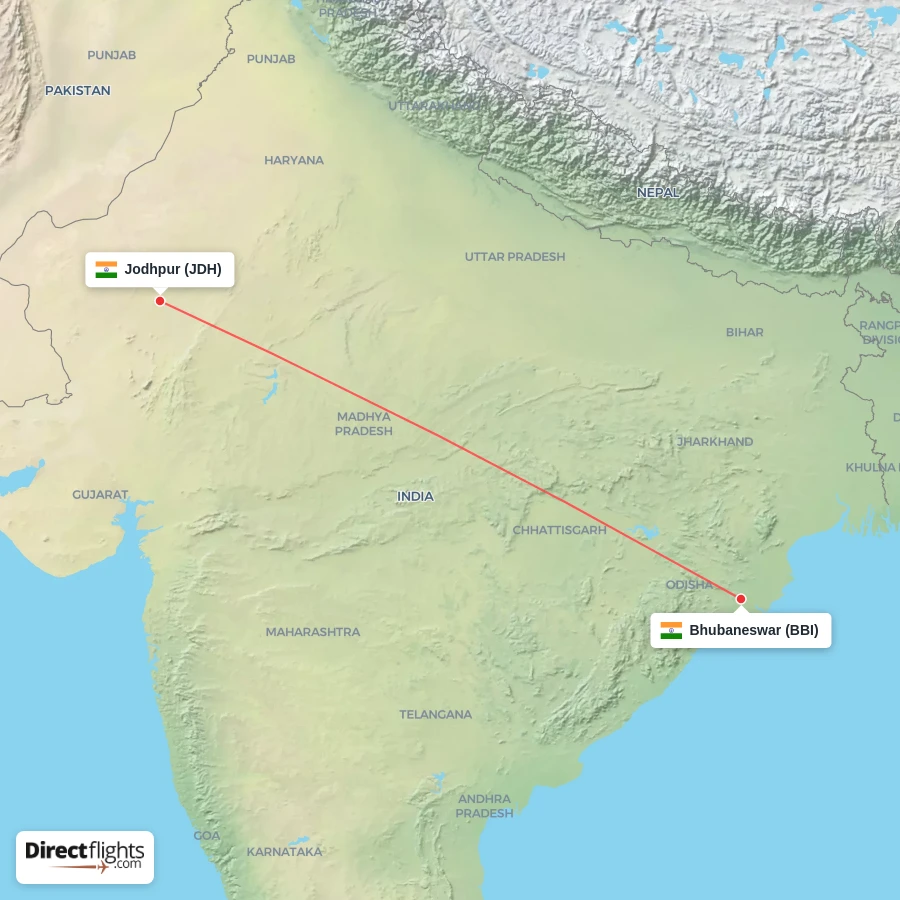 JDH - BBI route map