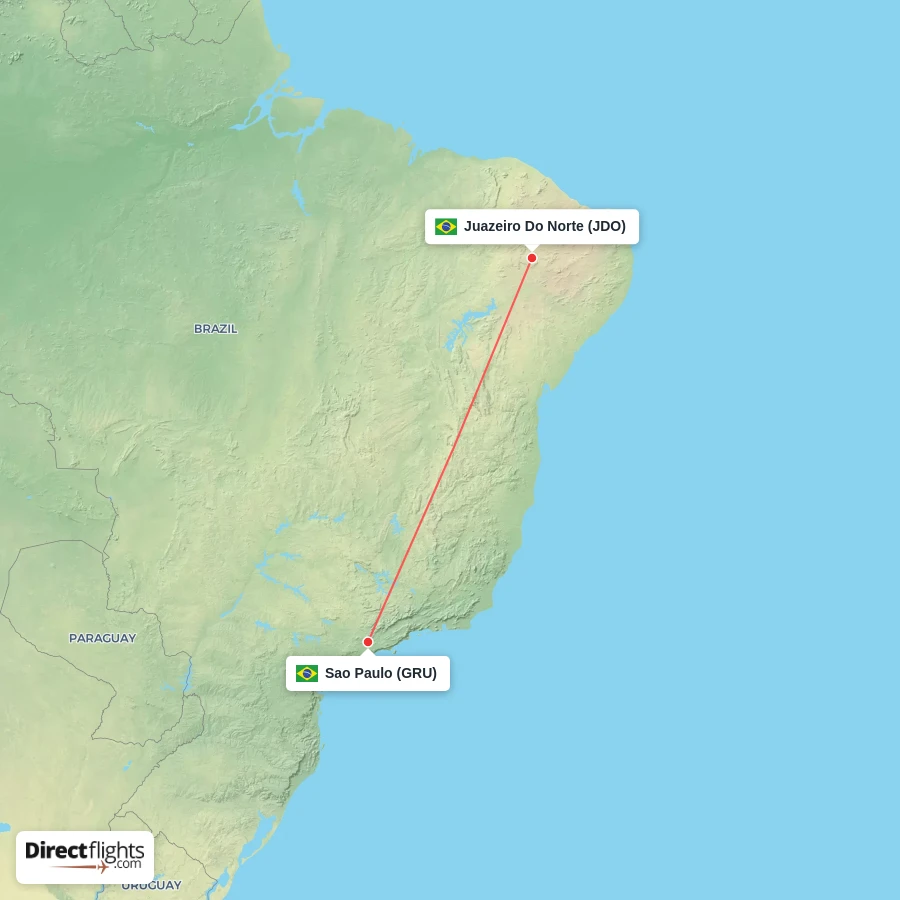 JDO - GRU route map
