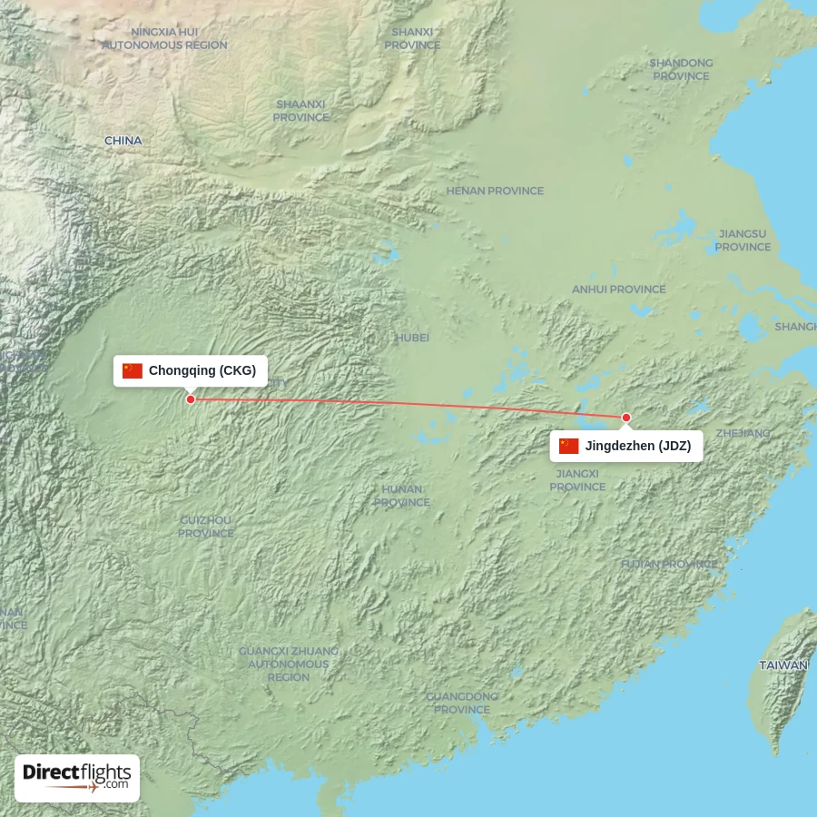 JDZ - CKG route map