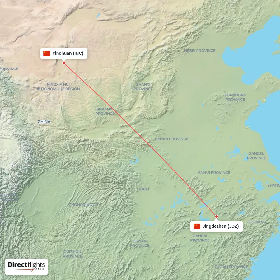 JDZ - INC route map