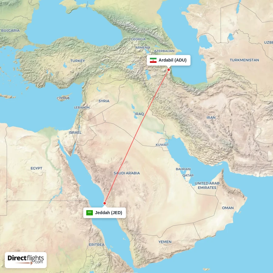 JED - ADU route map