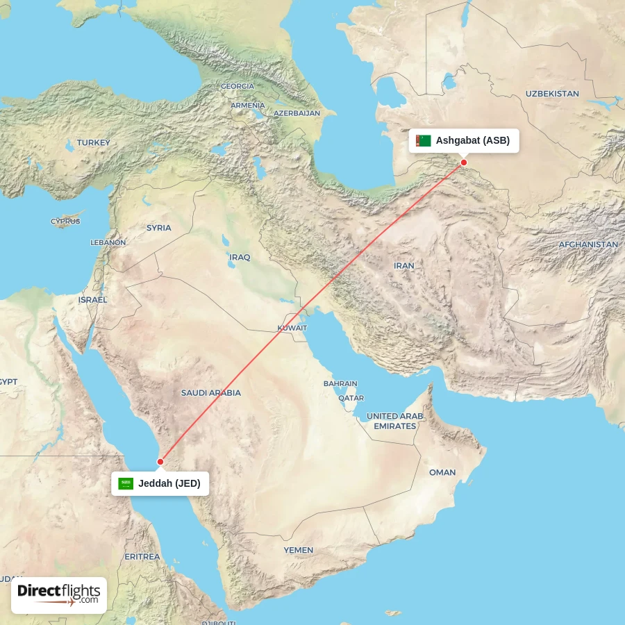 JED - ASB route map
