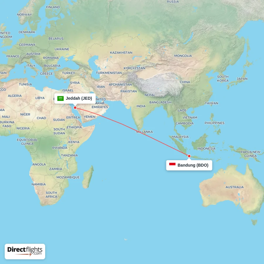 JED - BDO route map