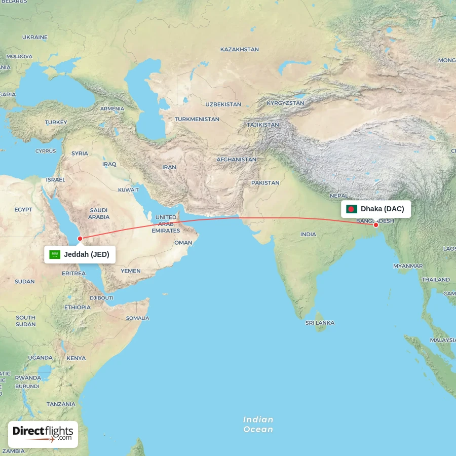 JED - DAC route map