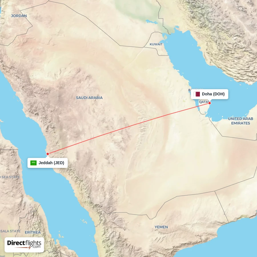 JED - DOH route map