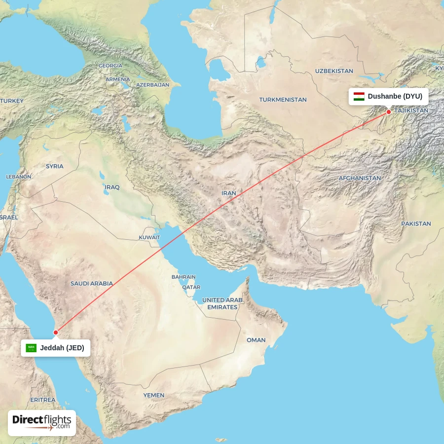 JED - DYU route map