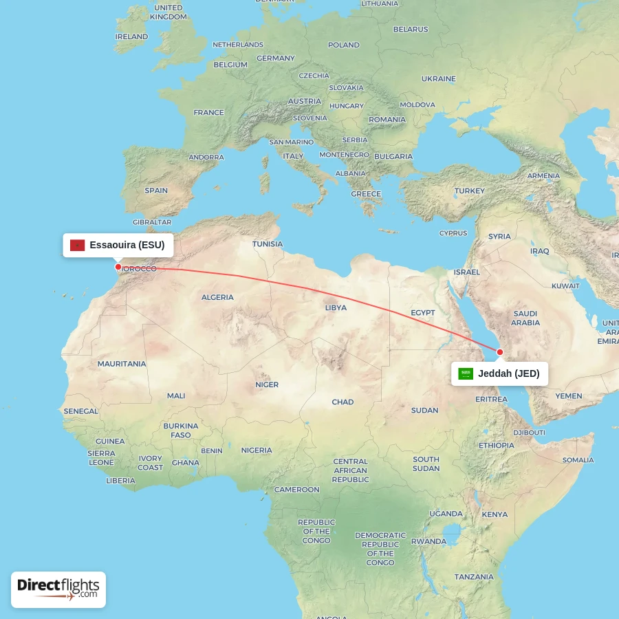JED - ESU route map