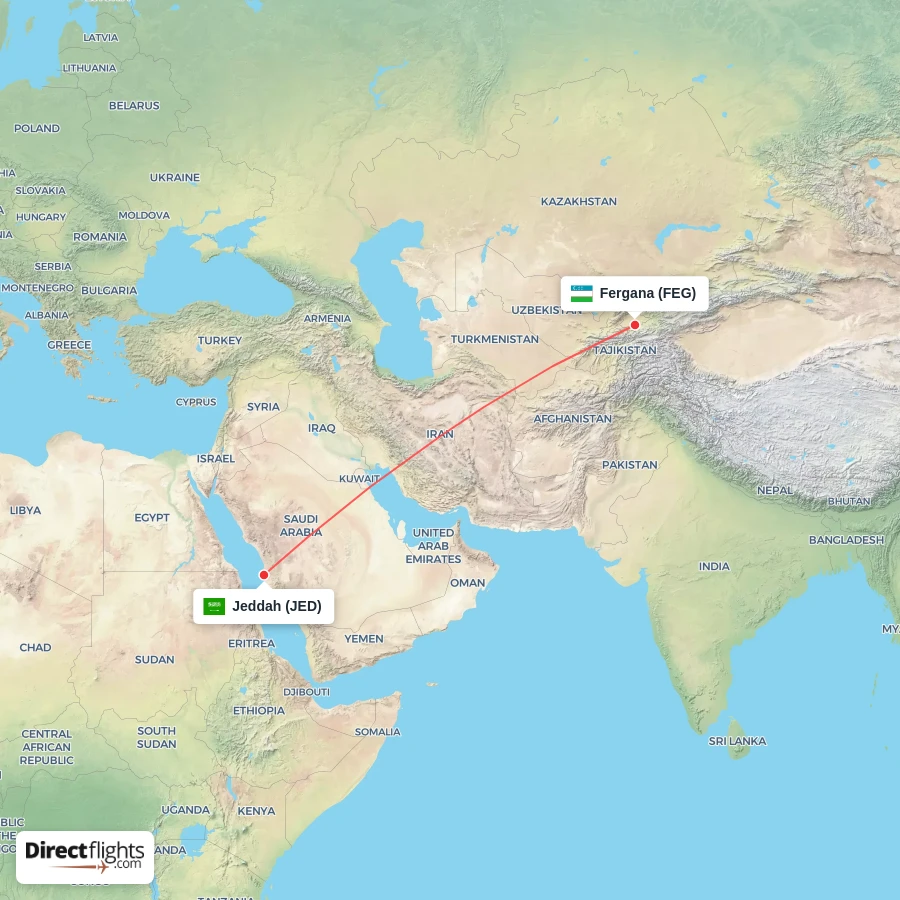 JED - FEG route map