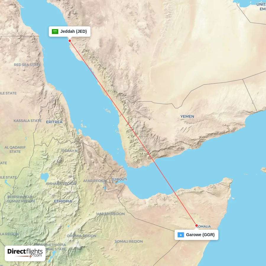 JED - GGR route map