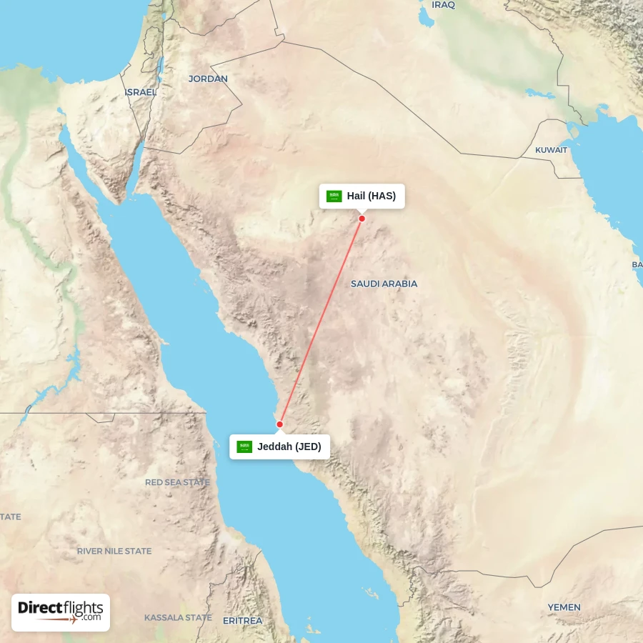 JED - HAS route map