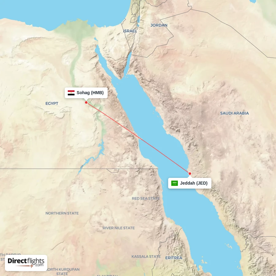 JED - HMB route map
