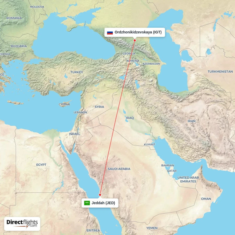 JED - IGT route map