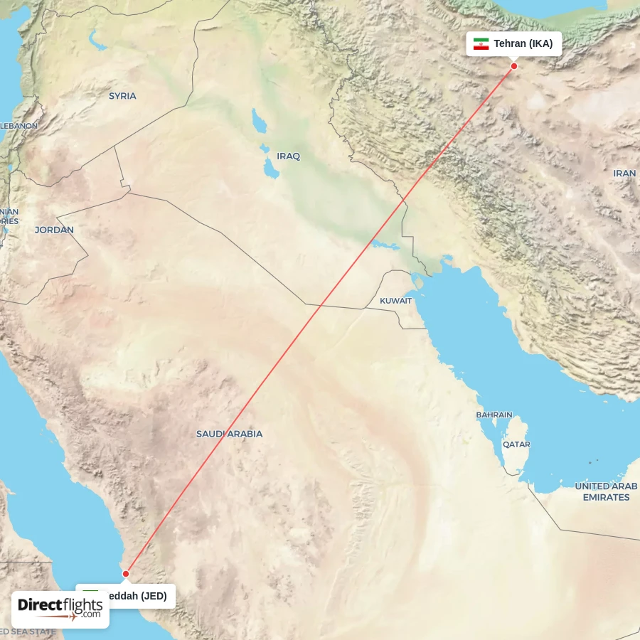 JED - IKA route map