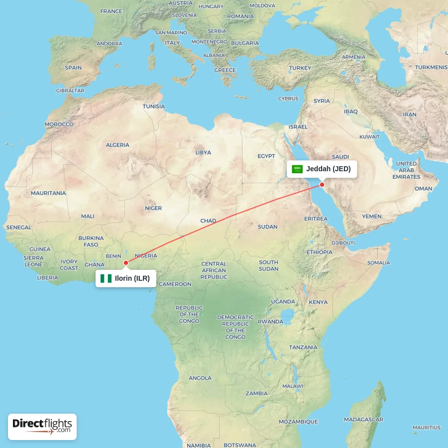 JED - ILR route map