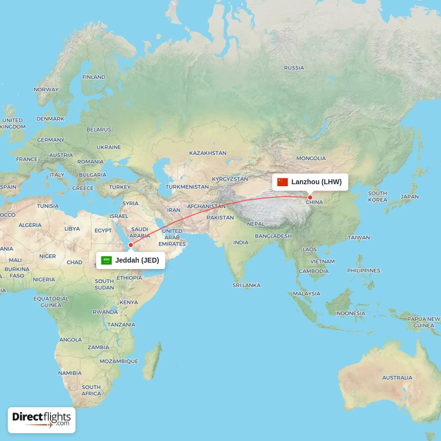 JED - LHW route map