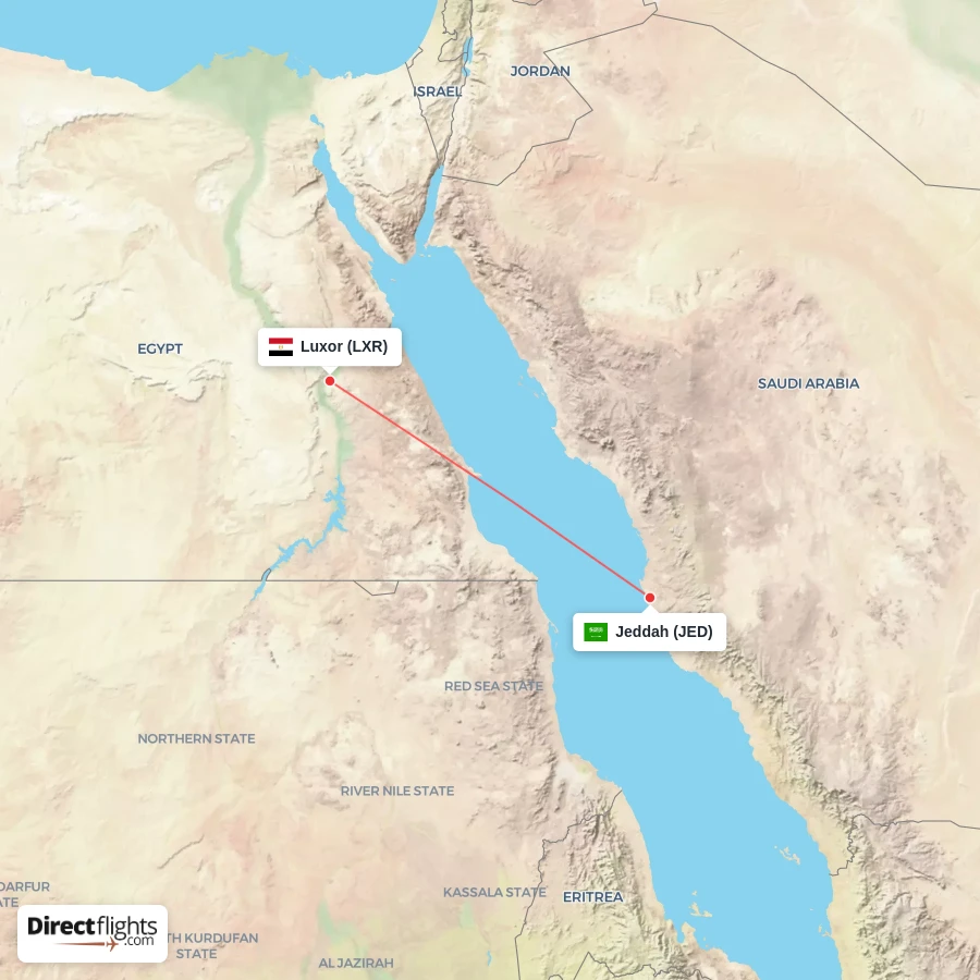 JED - LXR route map