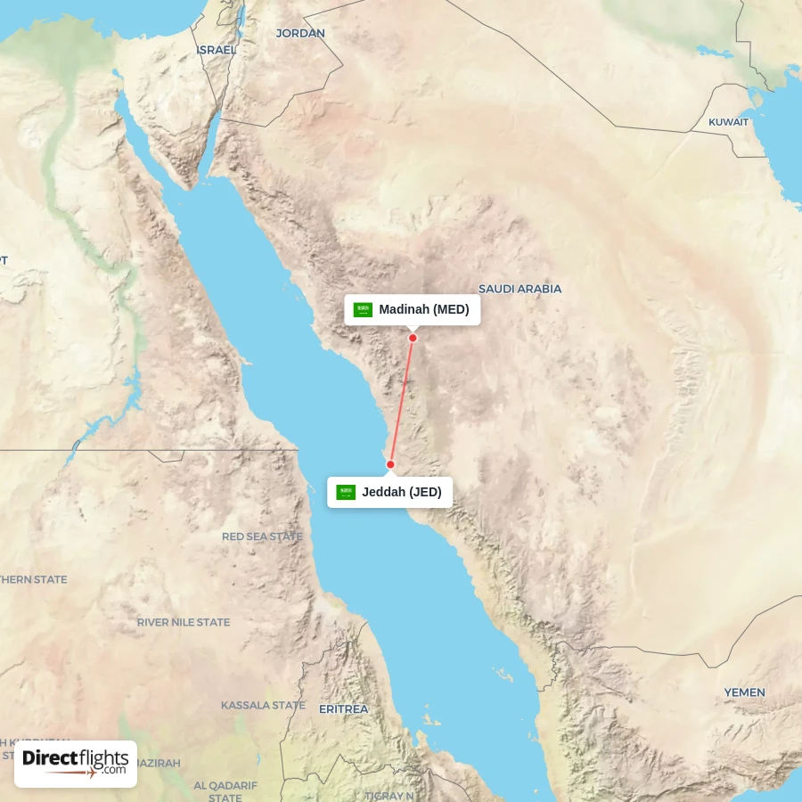JED - MED route map