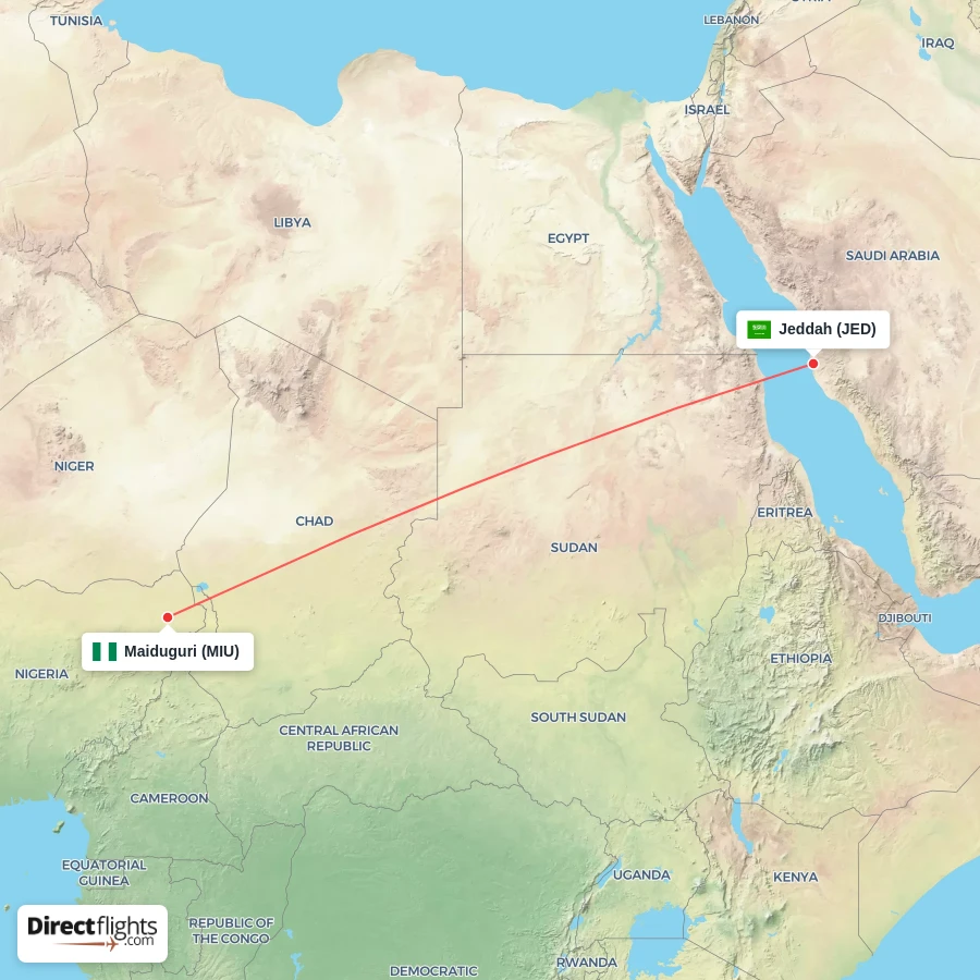 JED - MIU route map