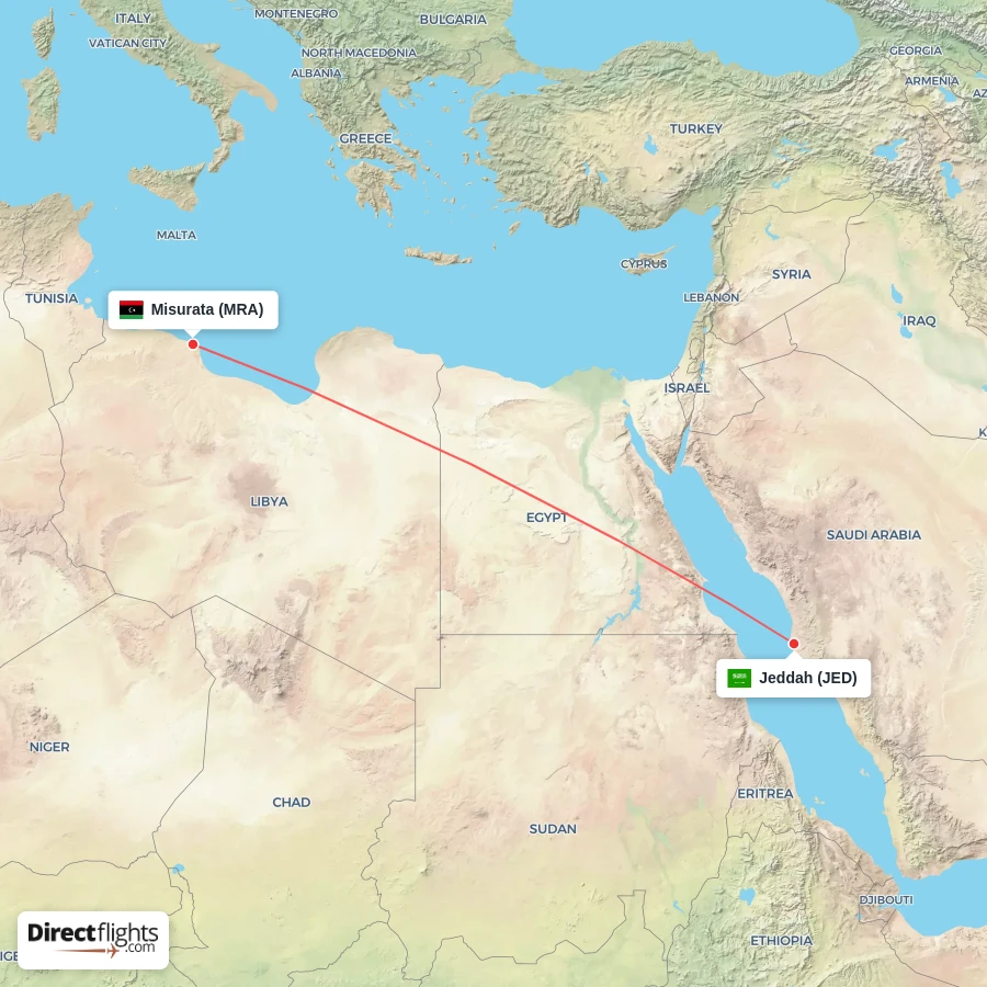 JED - MRA route map