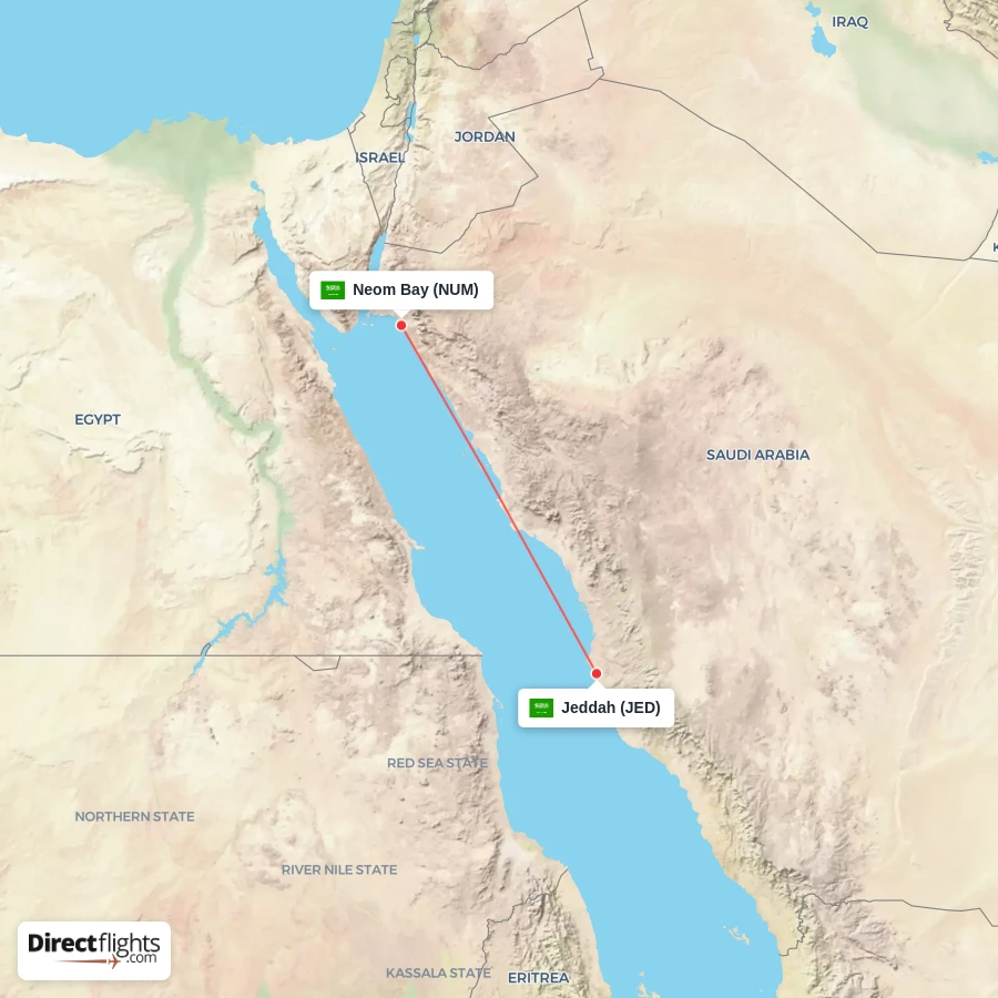 JED - NUM route map