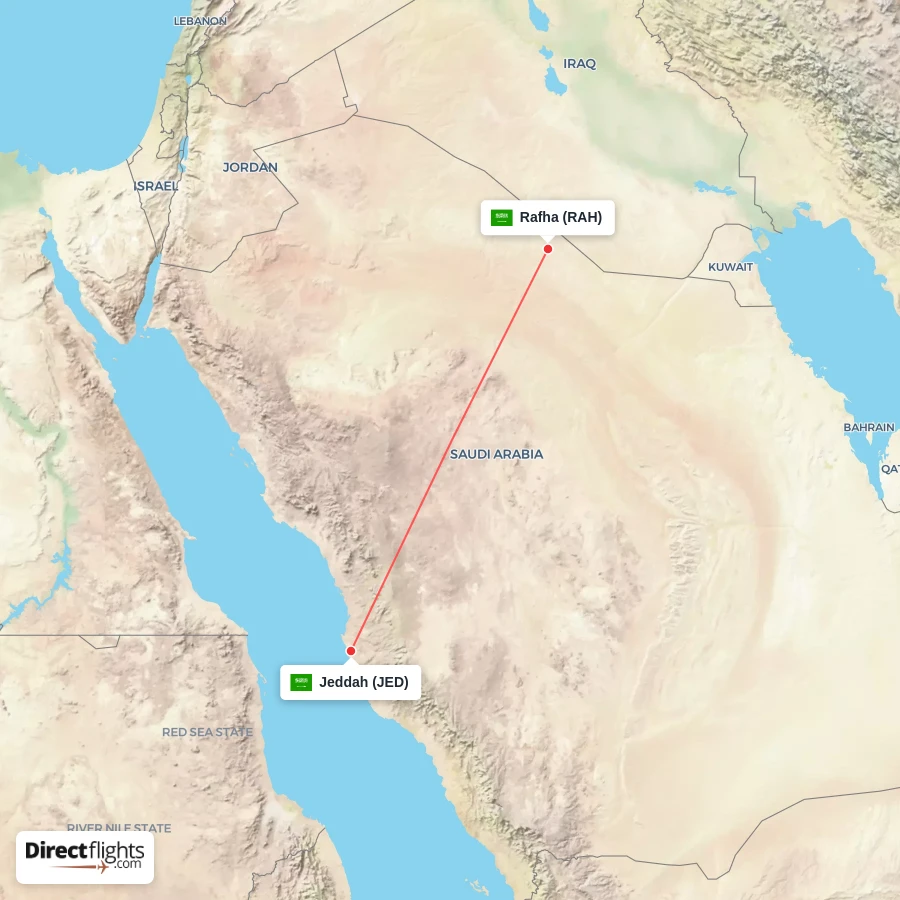 JED - RAH route map