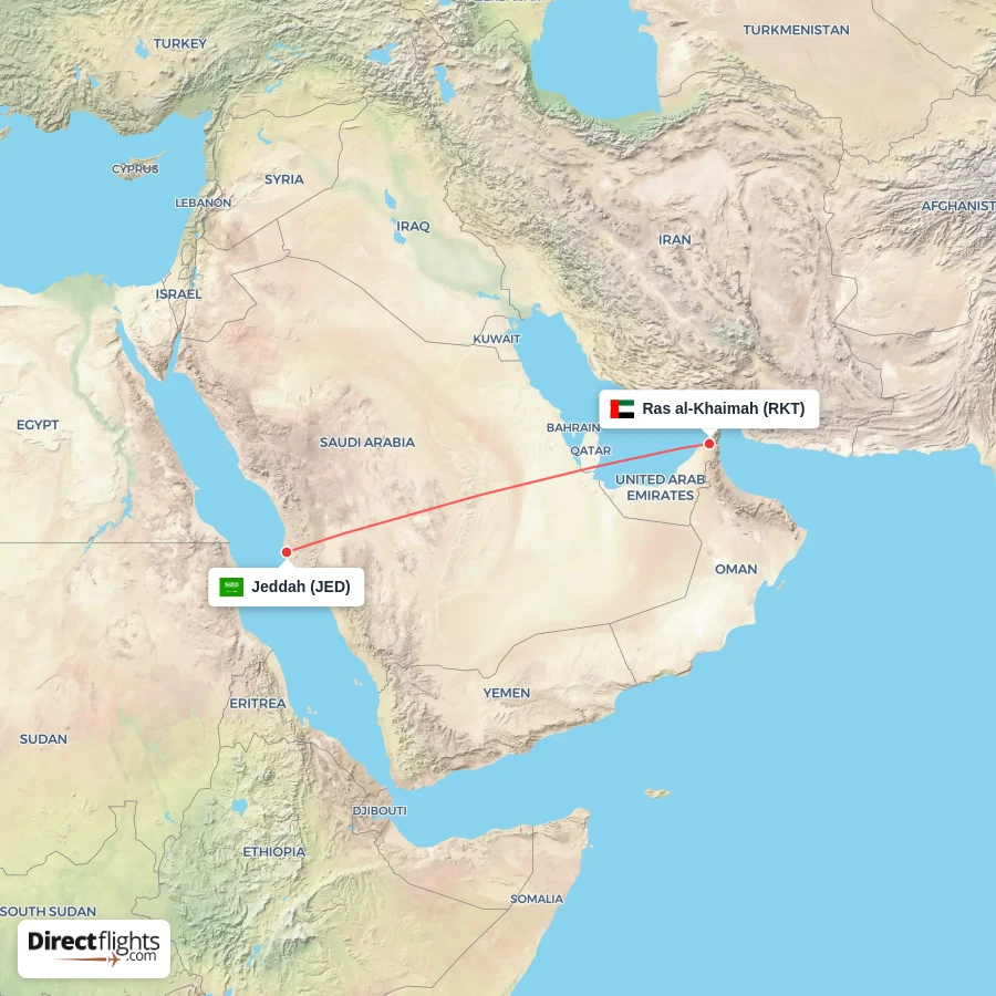 JED - RKT route map