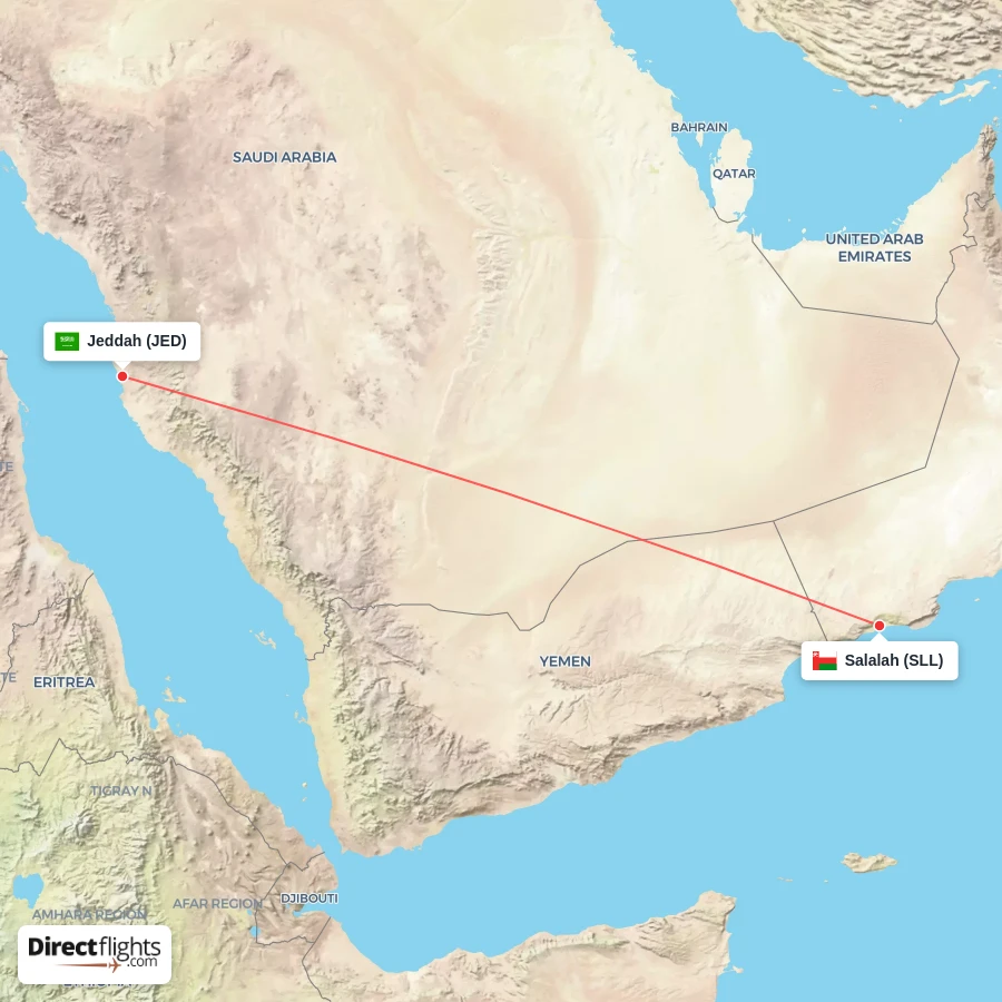 JED - SLL route map