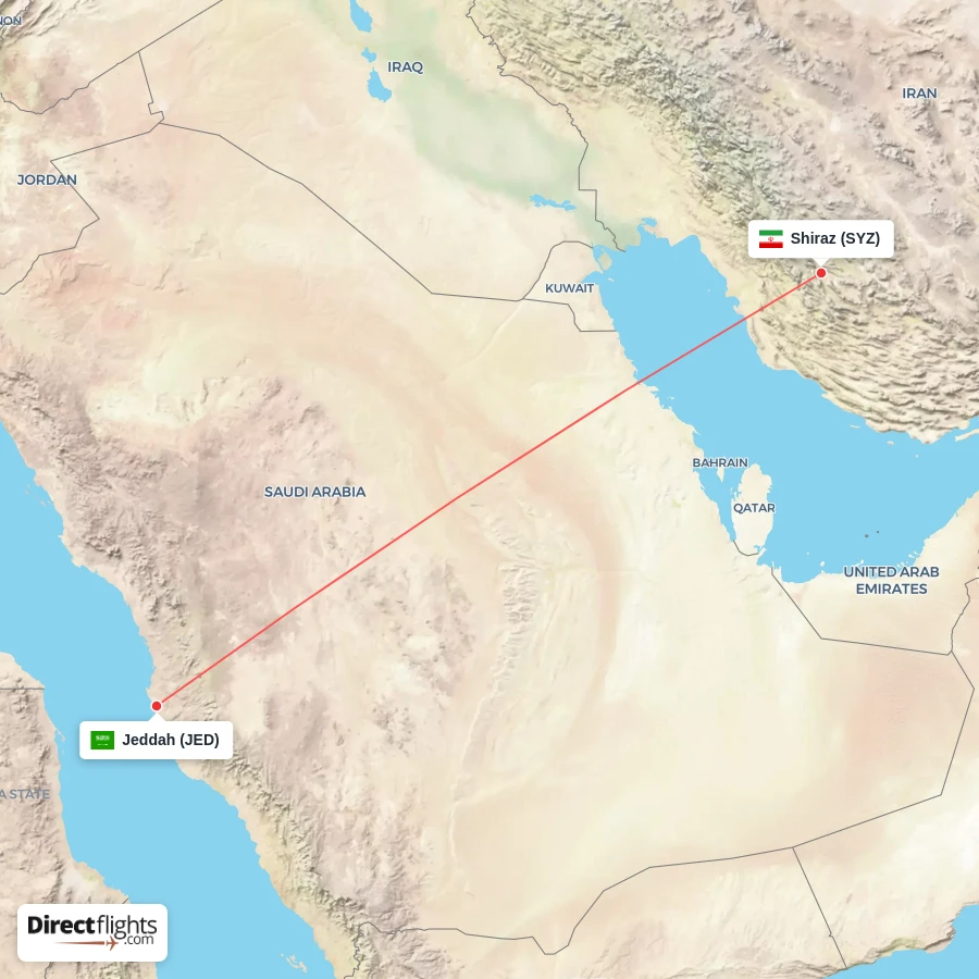 JED - SYZ route map