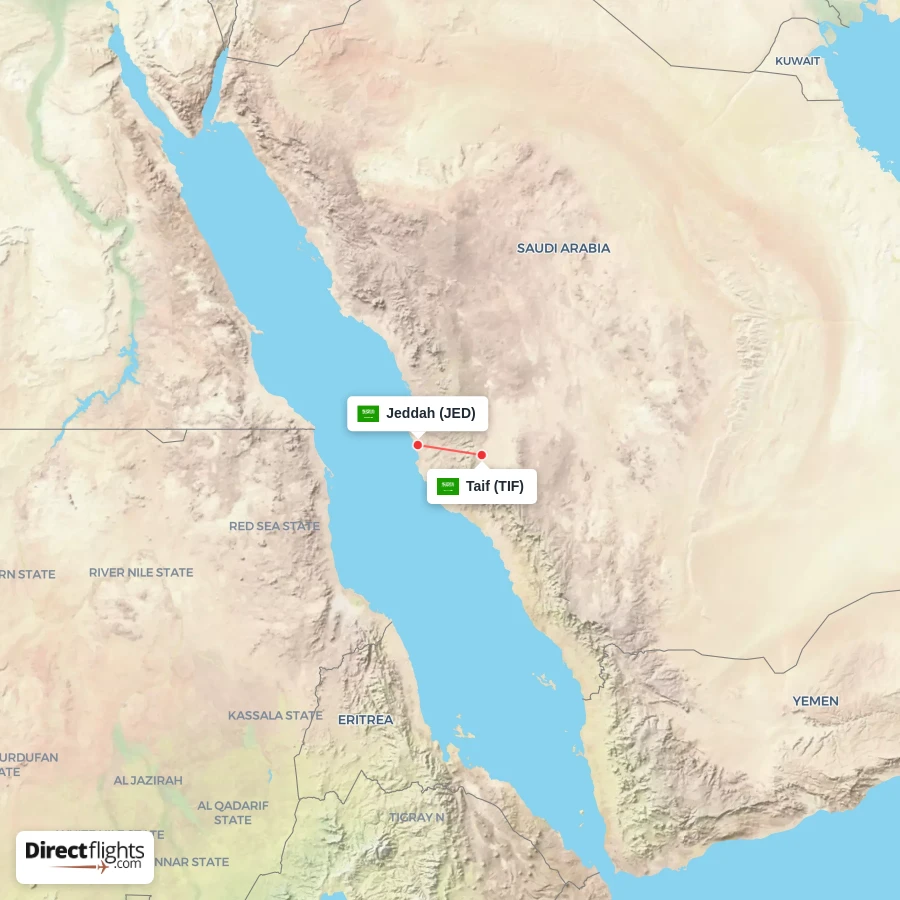 JED - TIF route map