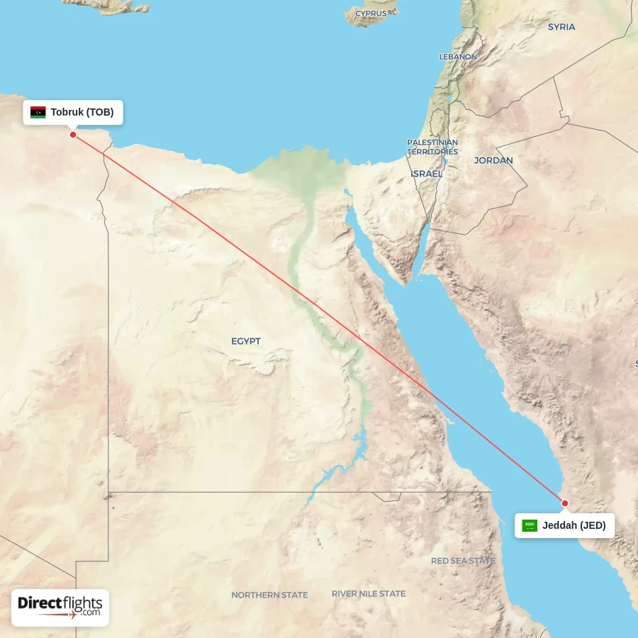 JED - TOB route map