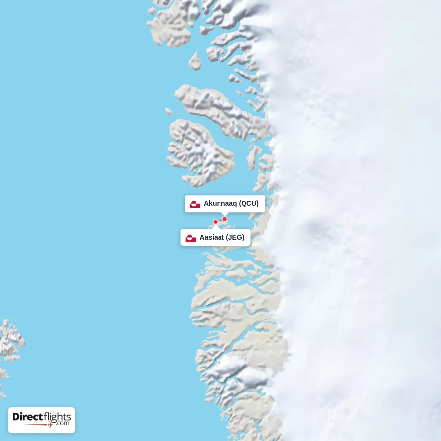 JEG - QCU route map