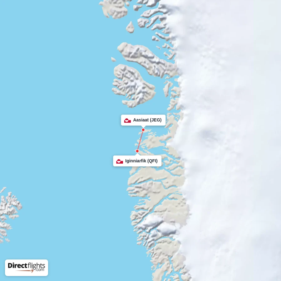 JEG - QFI route map