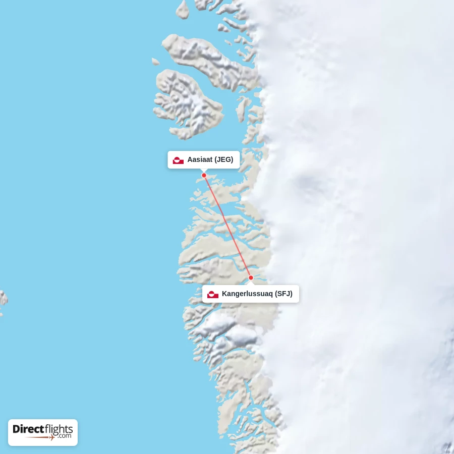 JEG - SFJ route map