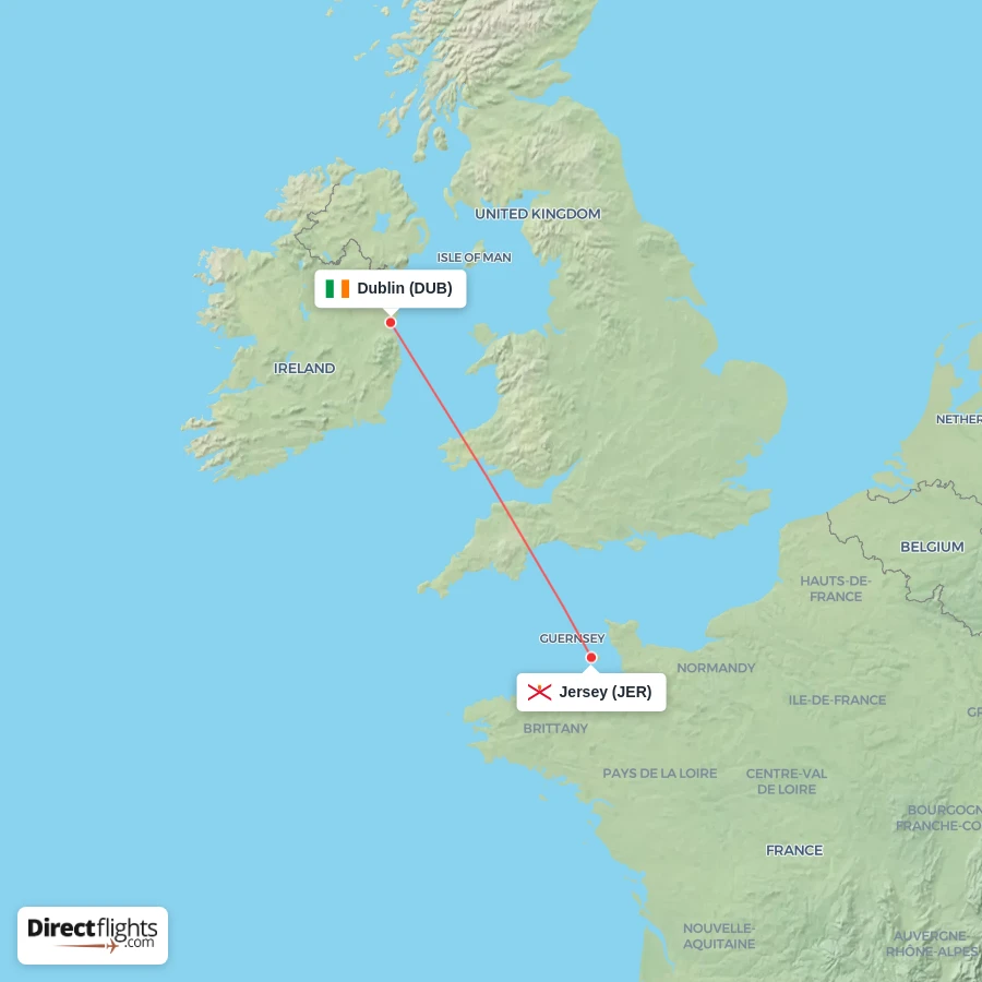 JER - DUB route map
