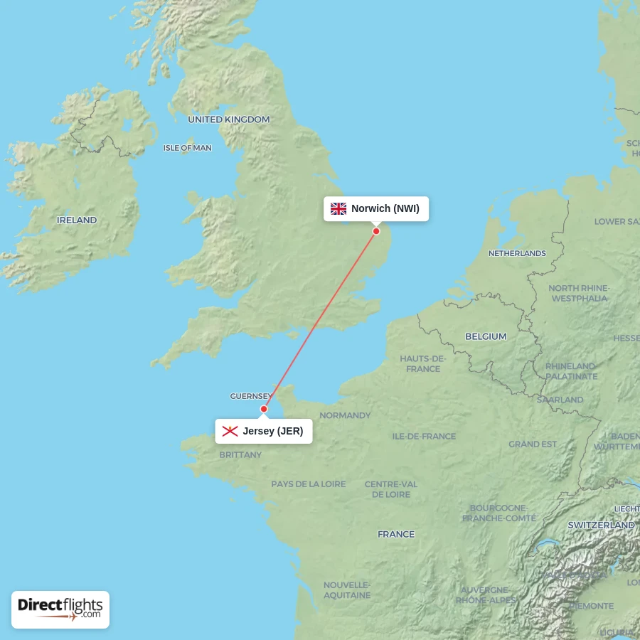 JER - NWI route map