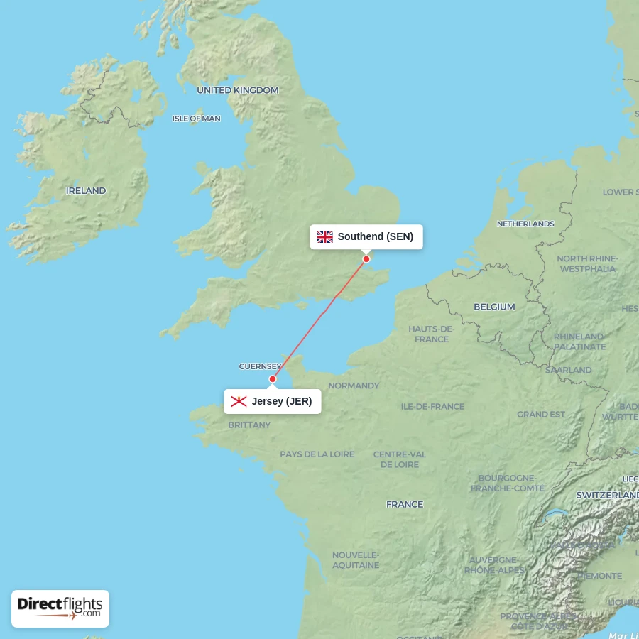 JER - SEN route map