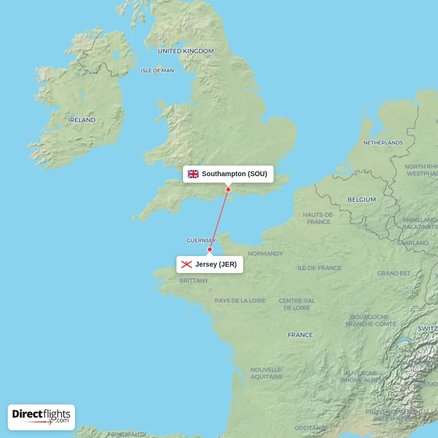 JER - SOU route map