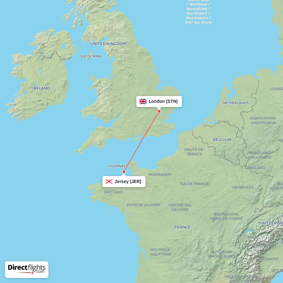 JER - STN route map