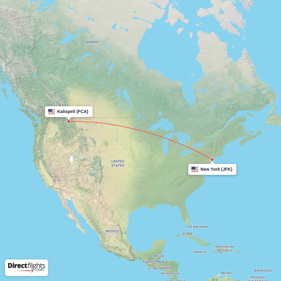 JFK - FCA route map